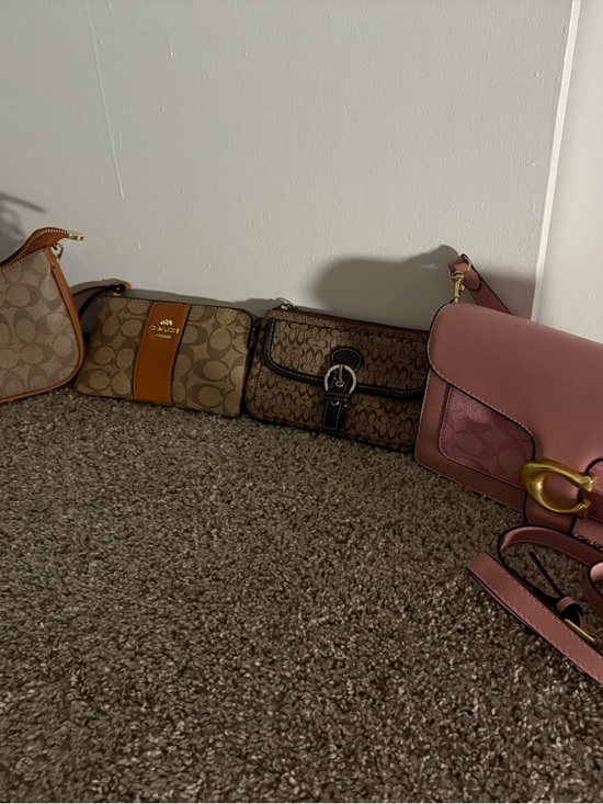 Coach Handbags - Coach Rose Pink Leather Crossbody with Gold-Tone Buckle